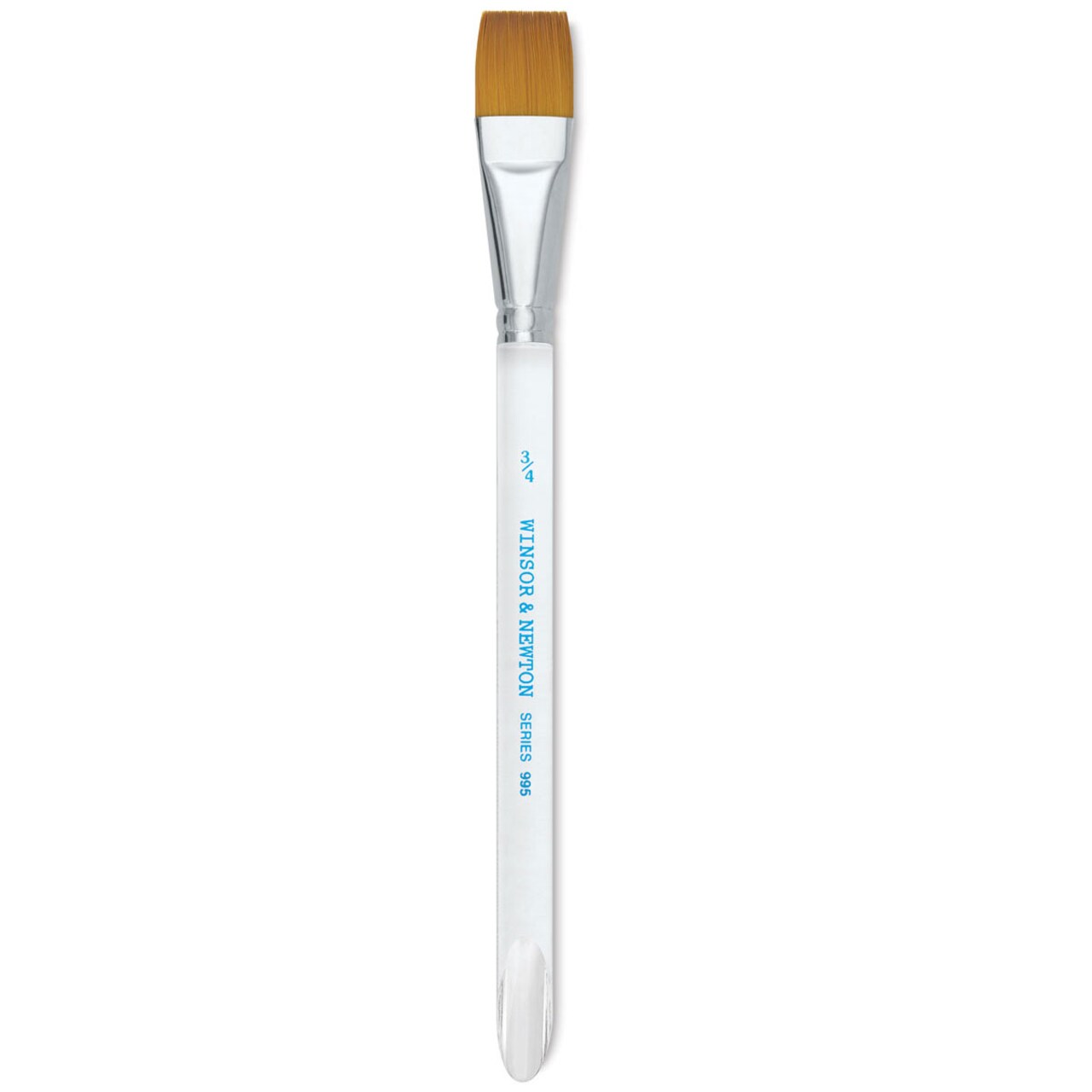 Winsor & Newton Series 995 Flat Wash Brush - Golden Taklon, Short Handle, 3/4"